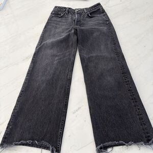 90s Y2K Urban-Chic Reformation Emma High-Rise Wide Leg Raw Hem Jean 25